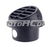 Дефлектор поворотный для автомобильного воздуховода, Диаметр соединения 60 мм. Высота общая 98 мм. Цвет черный