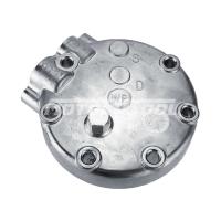 RC-U08693 Крышка компрессора на Sanden 7Н, выходы - вертикальные, вход Ø 15 мм., выход Ø 12,5 мм, аварийный клапан