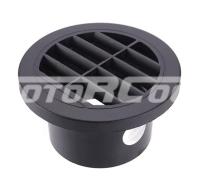 Дефлектор поворотный для автомобильного воздуховода, Диаметр соединения 75 мм. Высота общая 60 мм. Цвет черный