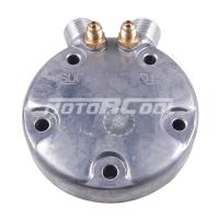 RC-U08189 Крышка компрессора на Sanden 5Н, выходы - вертикальные, O-Ring, 1"-14UNS, 1"-14UNS, с заправочными портами