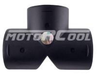 T-образный соединитель для автомобильного воздуховода, Диаметр соединения 60 мм. Длина общая 128 мм. Цвет черный