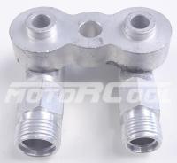 RC-U08410 Соединительный коллектор на компрессор Cummins вертикальные выходы алюминий резьба 3/4 резьба 7/8 O-Ring