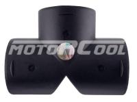 T-образный соединитель для автомобильного воздуховода, Диаметр соединения 90 мм. Длина общая 140 мм. Цвет черный