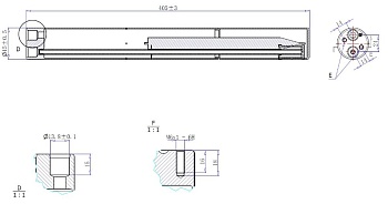 17-2796 Ресивер горизонтальный автомобильного кондиционера Титан алюминиевый 405ммх45мм PAD MAN