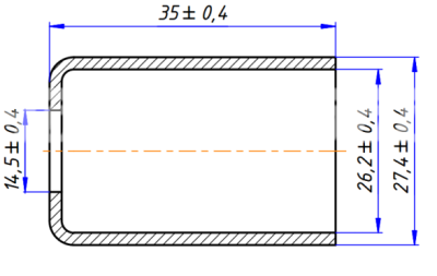 RC-U0738 Стакан сталь G10 [толстостенный шланг G10 1/ 2]