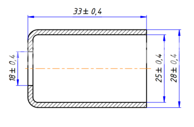 RC-U07120 Стакан алюминий G12 [тонкостенный шланг G12 5/8]