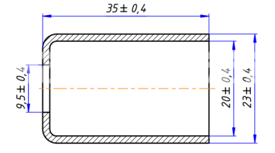 RC-U07065 Стакан алюминий G6 [толстостенный шланг G6 5/16]